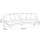 Ver imagem 4 de Sofá 4 Lugares para Sala de Estar Living Orgânico 270cm Moah T03 Linho Bege - Lyam Decor