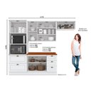 Ver imagem 3 de Kit Cozinha Modulada 5 Peças Americana 2 Aéreos + 1 Balcão + 1 Paneleiro + 1 Complemento Cz129