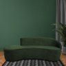 Sofá Curvo 3 Lugares 180cm Eron Braço Esquerdo Veludo Verde - Nexta Casa - 2