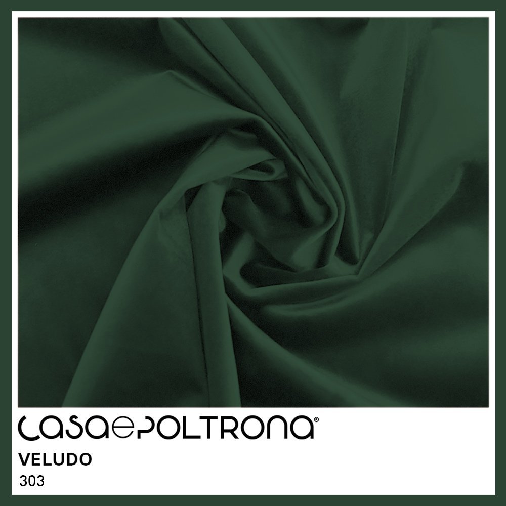 Sofá Curvo 03 Lugares 180cm Braço Esquerdo Eron Veludo Verde - CasaePoltrona - 5