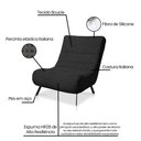Ver imagem 5 de Poltrona Astrid Bouclê Pés Metálicos - Pallazio Cor:Preto
