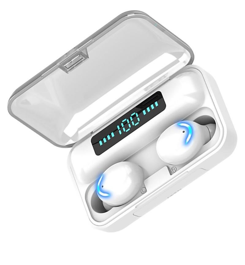 Fone Bluetooth 5.0 Tws F9-5C Earbuds Esportivo - Branco