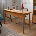 Ver imagem 3 de Escrivaninha com Gaveta Home Office 125cm Taurus Patrimar Cinamomo