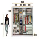 Ver imagem 2 de Guarda Roupa Sollo 3 Portas 4 Gavetas Cor:branco