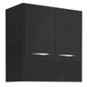 Armário Aéreo Duas Portas Com Nicho Trovarelli Preto - 1