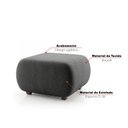 Ver imagem 4 de Puff para Sala KIT2 Orgânico Nara 60 cm Base Fixa Moderno Bouclê D03 - D'Rossi