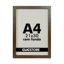 Ver imagem 1 de Kit 2 Moldura A4 21x30cm com Fundo para Quadros Fotos Álvara Certificados Cursos Cor:Tabaco
