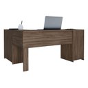 Ver imagem 4 de Mesa para Escritório 2 Portas 3 Gavetas Mirage Nogal Trend - Pnr Móveis
