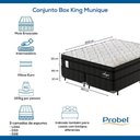 Ver mais imagens de Conjunto Box King Mola Ensacada Probel Munique (193x203x56cm)