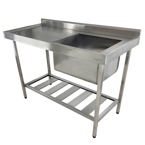 Pia Aço Inox Industrial 130x60x90 Cm Cuba Direita Nortinox