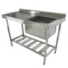 Pia Aço Inox Industrial 130x60x90 Cm Cuba Direita Nortinox - 1