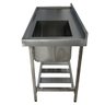 Pia Aço Inox Industrial 130x60x90 Cm Cuba Direita Nortinox - 3