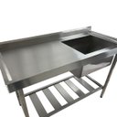 Ver imagem 4 de Pia Aço Inox Industrial 130x60x90 Cm Cuba Direita Nortinox