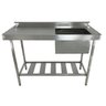 Pia Aço Inox Industrial 130x60x90 Cm Cuba Direita Nortinox - 2