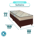 Ver imagem 3 de Cama + Box Marrom e Colchão D33 Solteiro - Maxsono Paropas