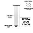 Ver imagem 2 de Kit 8 Pé Alumínio 25cm Fosco Cozinha Móveis 40x40 Regulável