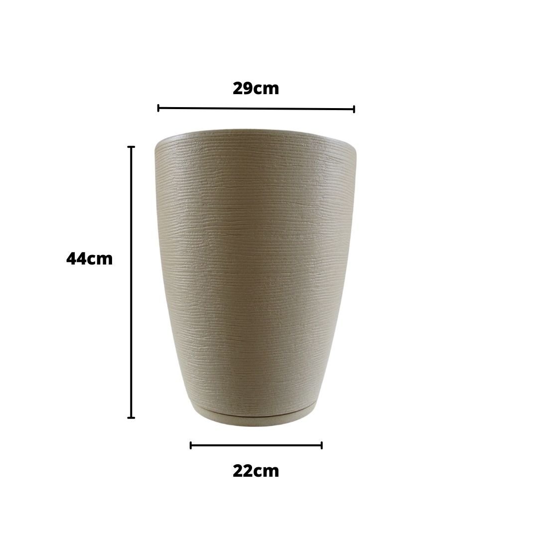 Vasos Estilo Vietnamita para Plantas Polietileno Casa Jardim Varanda Decoração Ambientes Luxo Modern - 3