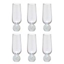 Ver imagem 1 de Kit 06 Taças Champanhe de Vidro Base Esfera Transparente 260ml 17cm 17163-Pl