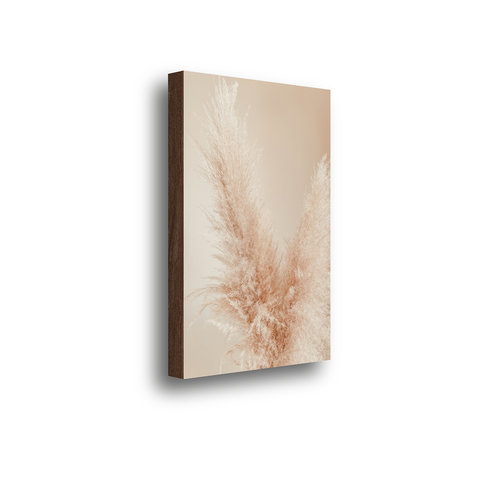 Quadro Decorativo Folhagem Capim Dos Pampas 40x60 Nude MDF