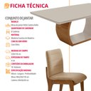 Ver imagem 7 de Conjunto Sala de Jantar Bella Tampo 220cm Laqueado Canto Moeda com Vidro e 8 Cadeiras Bella