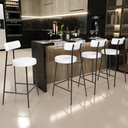 Ver imagem 2 de Banqueta Baixa para Cozinha Sala de Jantar Bar Bancada Milão L02 Facto Branco - lyam decor