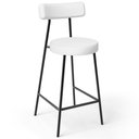 Ver imagem 1 de Banqueta Baixa para Cozinha Sala de Jantar Bar Bancada Milão L02 Facto Branco - lyam decor