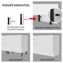 Ver imagem 7 de Armário de Cozinha Completa 220cm Branco/Branco/Preto Parma Madesa 03