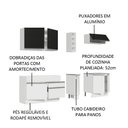 Ver imagem 5 de Armário de Cozinha Completa 220cm Branco/Branco/Preto Parma Madesa 03