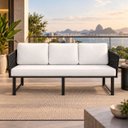 Ver imagem 5 de Sofá Eloa 3 Lugares Corda Nautica:Preto