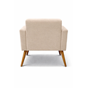 Ver imagem 4 de Poltrona Turin Pés Palitos em Madeira Suede Bege Premium Belufan Móveis