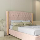 Ver imagem 1 de Cabeceira Estofada Queen 160 Cm Zirconio Veludo Rose
