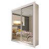 Guarda-Roupa Solteiro com Espelho 2 Portas de Correr Vivere Madesa - 4