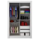 Ver imagem 2 de Guarda-Roupa Solteiro com Espelho 2 Portas de Correr Vivere Madesa