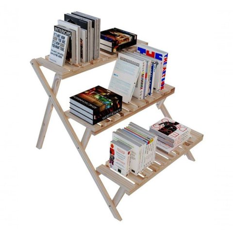 Kit Prateleiras Design Escada para Livros e Vasos