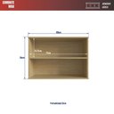 Ver imagem 2 de Aéreo Nova Dubai 3973 - Mdf 2 Portas com Prateleira Interna Acabamento Fosco - Casamia