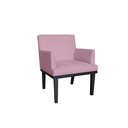 Ver imagem 1 de Poltrona Decorativa Vitória Suede Rosê Pés Madeira Mz Decor