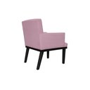 Ver imagem 2 de Poltrona Decorativa Vitória Suede Rosê Pés Madeira Mz Decor