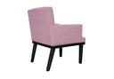 Ver imagem 2 de Poltrona Decorativa Vitória Suede Rosê Pés Madeira Mz Decor