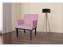 Ver imagem 3 de Poltrona Decorativa Vitória Suede Rosê Pés Madeira Mz Decor
