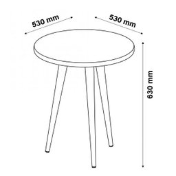 Mesa Lateral Retrô Legs Patrimar Móveis - 3