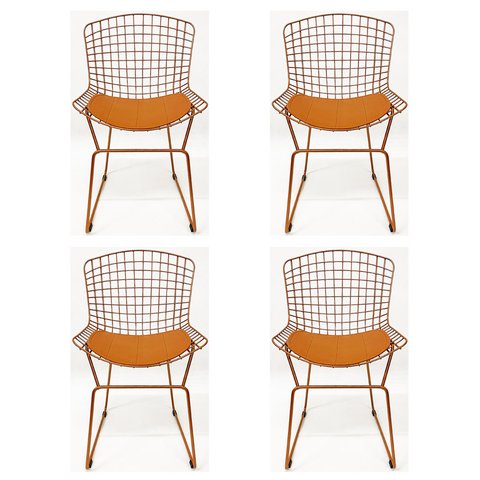Kit 4 Cadeiras para cozinha BERTOIA cobre - Direto de Fábrica