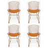Kit 4 Cadeiras para cozinha BERTOIA cobre - Direto de Fábrica - 1