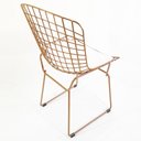 Ver imagem 4 de Kit 2 Cadeiras para cozinha BERTOIA cobre assento branco - Direto de Fábrica