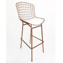 Ver imagem 1 de Banqueta BERTÓIA cobre assento branco tubular altura 70cm - Direto de Fábrica