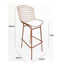 Ver imagem 6 de Banqueta BERTÓIA cobre assento branco tubular altura 70cm - Direto de Fábrica