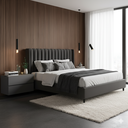 Ver imagem 2 de Kit Mesa de Cabeceira Suspensa Ideal para Parede Quarto de Casal ou Solteiro Cinza