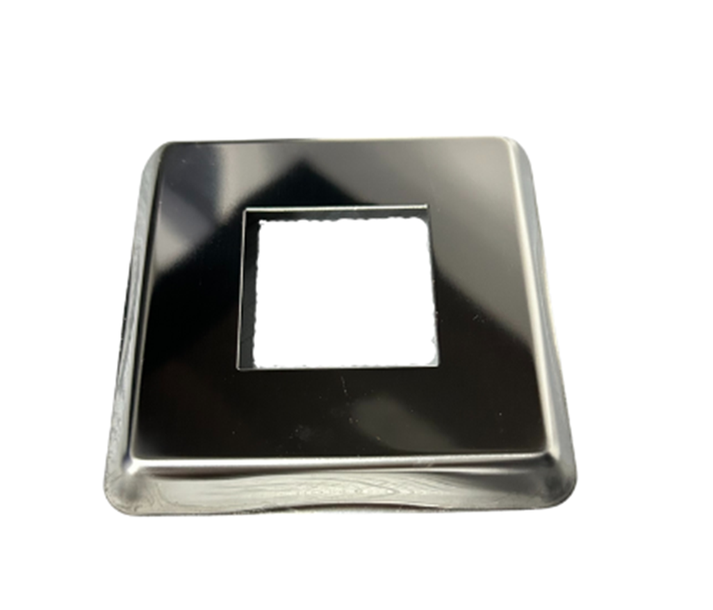 Jogo 4 Canoplas Quadrada Estampada 50x50mm Inox 304 Polido - 2