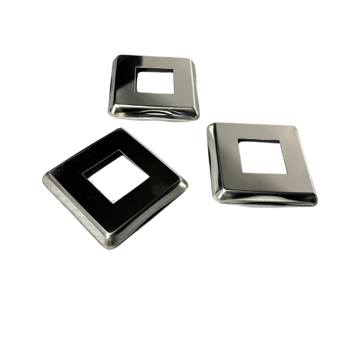 Jogo 4 Canoplas Quadrada Estampada 50x50mm Inox 304 Polido - 3