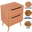 Ver imagem 2 de Gabinete para Banheiro 60 Cm 2 Gavetas Robin Amêndoa