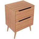 Ver imagem 1 de Gabinete para Banheiro 60 Cm 2 Gavetas Robin Amêndoa